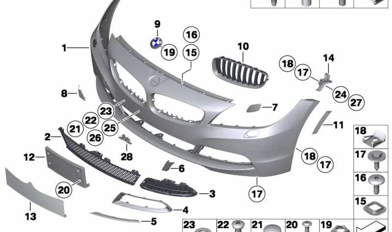 Impressão embelezada esquerda OEM 51117231091 para BMW E89. BMW original.