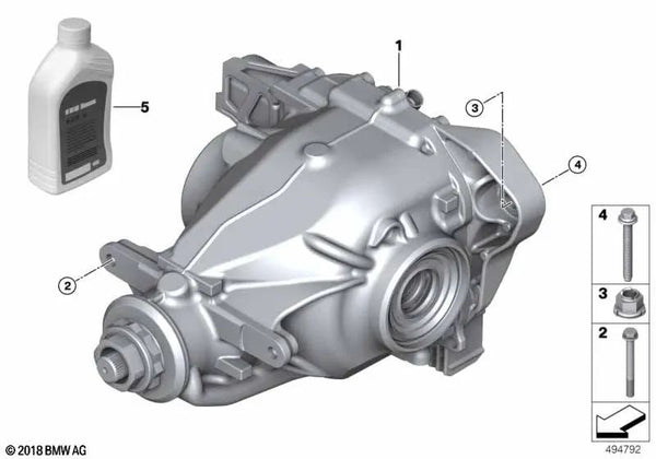 Hinterachsgetriebe para BMW Serie 3 G20, G21 y Serie 4 G26 (OEM 33108647921). Original BMW.