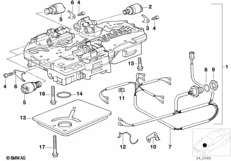 Anillo O para BMW E30, E28, E34, E24, E23, E32, E31 (OEM 24311218570). Original BMW.