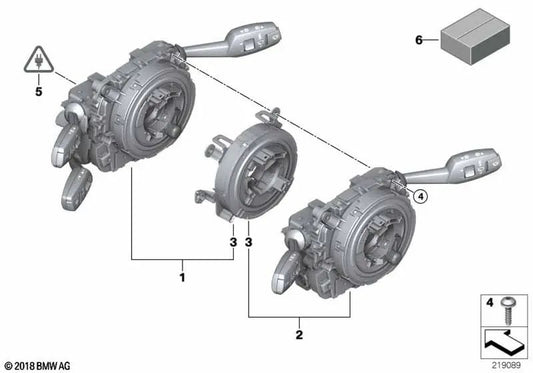 Steering Column Control Center for BMW 1 Series E81, E87N, 3 Series E91N, X1 E84 (OEM 61319169757). Original BMW.