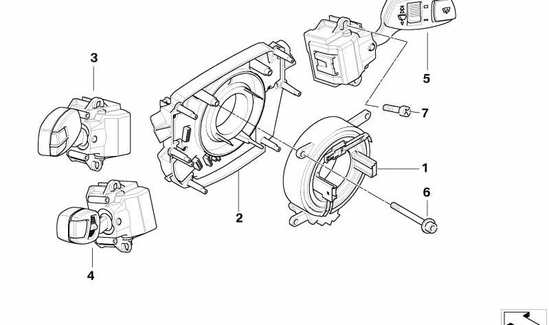 Módulo de control columna de dirección OEM 61319204504 para BMW E60, E61, E63, E64. Original BMW.