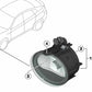 Faros antiniebla izquierdo para BMW X6 E71, E72 (OEM 63177311349). Original BMW