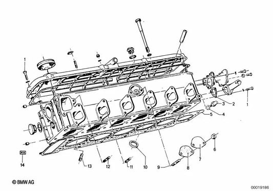 Junta de culata sin amianto para BMW Serie 5 E12, E28 Serie 6 E24 Serie 7 E23 (OEM 11121730748). Original BMW.