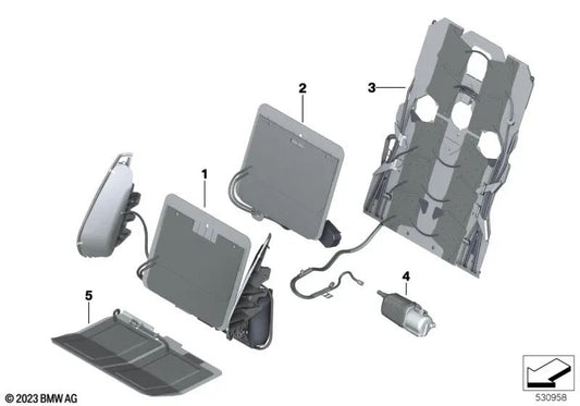 Lordosis con ajuste de anchura del respaldo para BMW X5 F95, G05, X6 F96, G06, X7 G07 (OEM 52107473991). Original BMW.