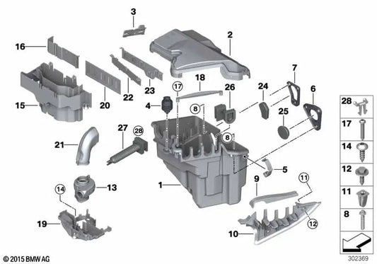 Support base for BMW E70, E70N, E71 (OEM 12907532883). Original BMW