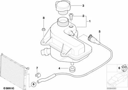 Dépôt de rémunération pour BMW E46, F30, F80 (OEM 1710229772). BMW d'origine