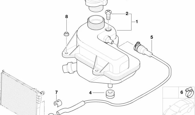 Abrazadera para manguera para BMW E81, E82, E87N, E88, E30, E46, E90, E91, E92, E93, G20, G21, G22, G23, G26, E34, E39, E60, E61, F07, F10, F11, G30N, G31N, G60, G61, E63, E64, F06, F12, F13, G32N, E32, E38, E65, E66, F01N, F02N, G11N, G12N, G70, G14, G15