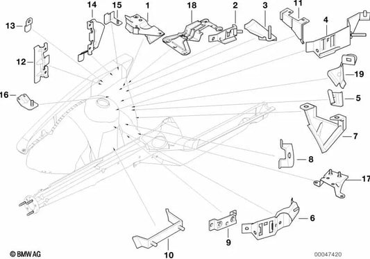 Soporte portafusibles para BMW F07, F10, F11, F06, F12, F13, F01N, F02N (OEM 41218407752). Original BMW