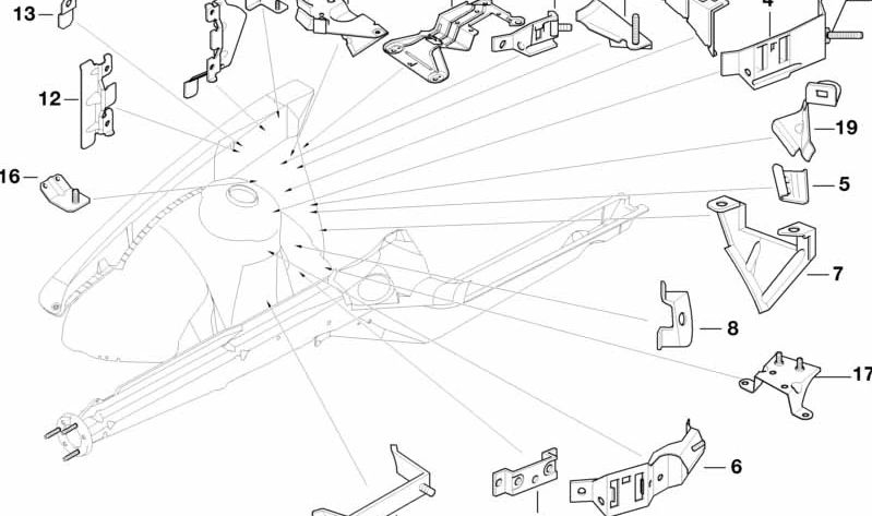 Console de support de la batterie pour plusieurs modèles BMW (OEM 41148398191). BMW d'origine