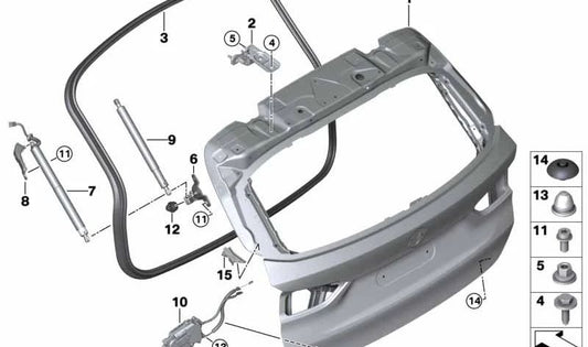 Right water guide OEM 51767398160 for BMW F48, F49. Original BMW.