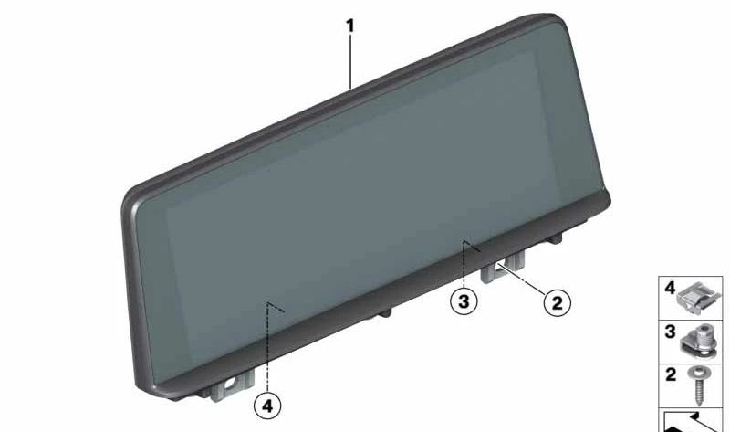 Pantalla Central de Información para BMW Serie 1 F20N, F21N, Serie 2 F22, F23, F87 (OEM 65509385202). Original BMW