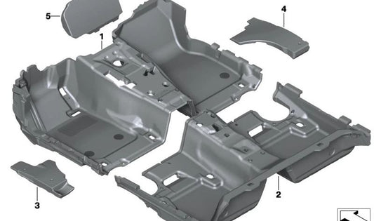 Front inférieur Protector OEM 51479503080 pour BMW G42, G87. BMW d'origine.