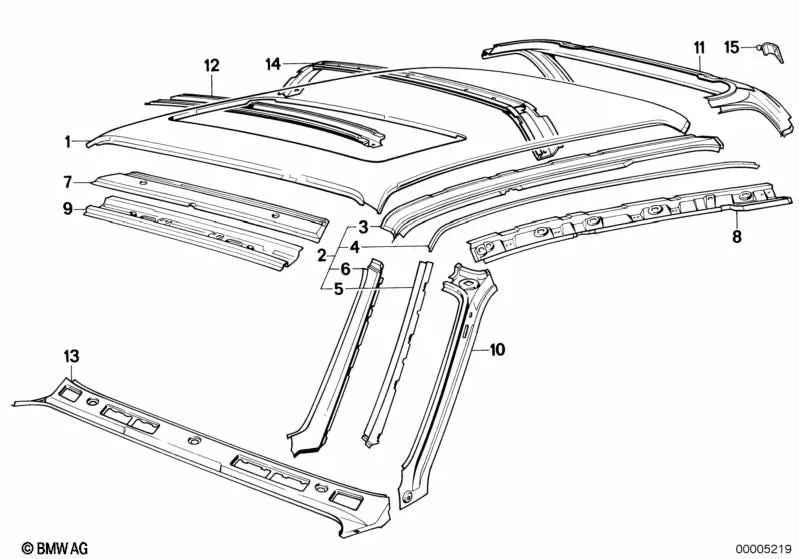 Desviador de viento superior para BMW Serie 3 E30 (OEM 41321913766). Original BMW