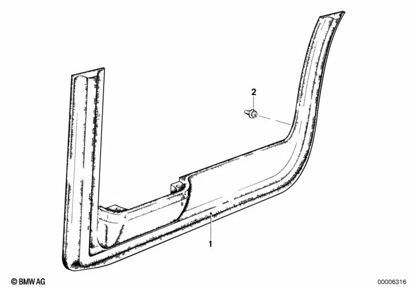 Abrazadera para BMW Serie 7 E23 (OEM 51411852750). Original BMW.