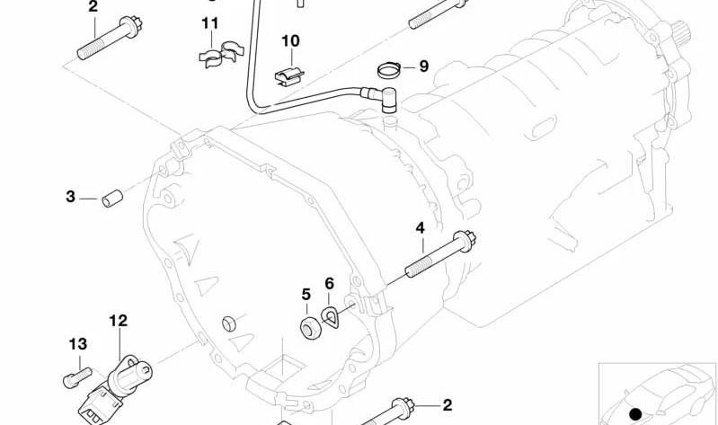 Sensor de cigüeñal OEM 12141433264 para BMW E39, E38, E53, E52. Original BMW