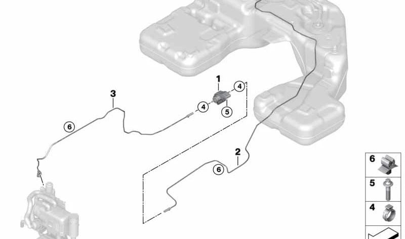 Módulo de alimentación de combustible OEM 64126805307 para BMW G05, G06. Original BMW.