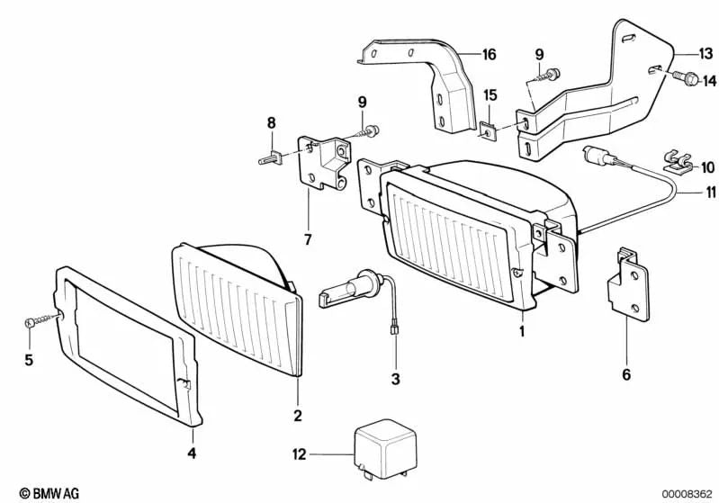 Soporte derecho para BMW Serie 6 E24 (OEM 51111920094). Original BMW