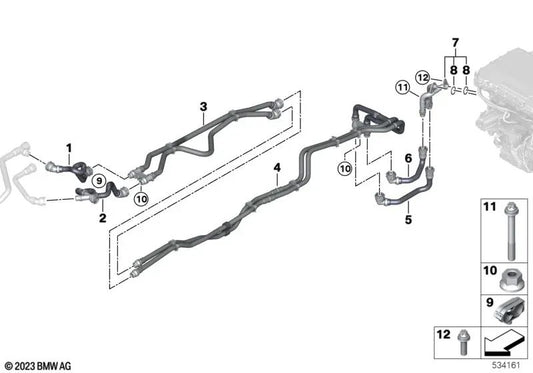 Rücklaufrohr für BMW 5er G60, G61, G68 7er G70 (OEM 17128490269). Original BMW