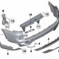 Juego de cubiertas de gancho de remolque imprimadas para BMW E70N (OEM 51127271815). Original BMW