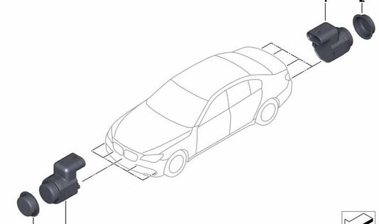 Sensor de aparcamiento PDC Havanna OEM 66206956742 para BMW E81, E82, E87, E88, E90, E91, E92, E93, E89. Original BMW.