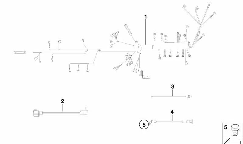 Cable Distribuidor de Encendido para BMW E30, E28 (OEM 12511711200). Original BMW