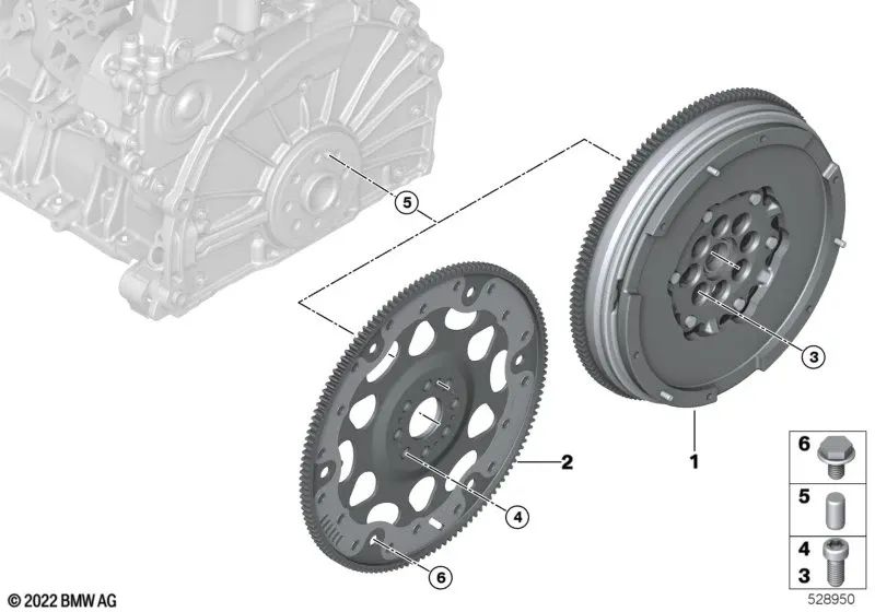 Tornillo hexagonal para BMW E81, E82, E87N, E88, F20, F21, F40, F52, E90, E92, F30, G20, G22, G30, G32, G11, G14, F48, F39, F97, G01, F26, F98, G05, E71, F16, G06, G07, G29 (OEM 11227797966). Original BMW