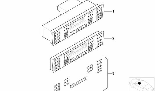 Unidad de control del climatizador automático para BMW Serie 5 E39 (OEM 64118380894). Original BMW