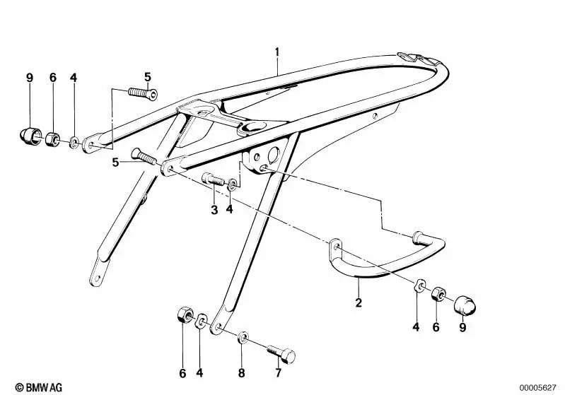 Parte trasera del bastidor para BMW (OEM 46511452078). Original BMW.