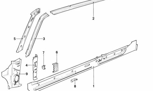 Soporte freno de puerta para BMW E21, E12, E28 (OEM 41211865478). Original BMW.