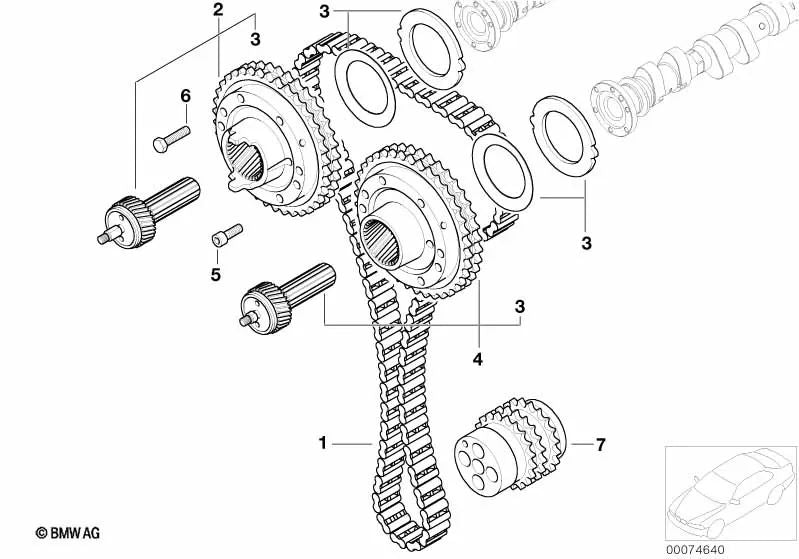 Juego de arandela de presión para BMW E46, Z4 E85, E86 (OEM 11367830684). Original BMW