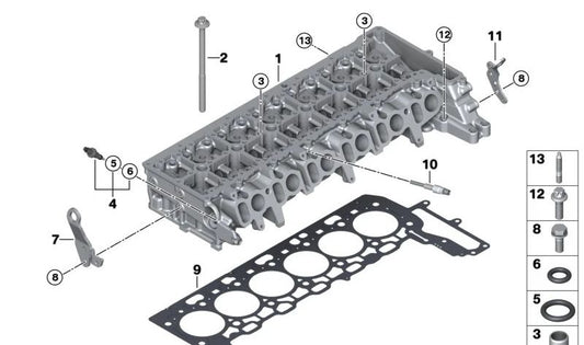 Junta de culata OEM 11128589107 para BMW G20, G21, G30, G31, G32, G11, G12, G14, G15, G16, G01, G02, G05, G06, G07. Original BMW.