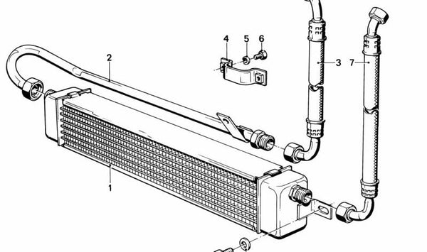 Enfriador de aceite para BMW E12, E24 (OEM 17111176458). Original BMW.