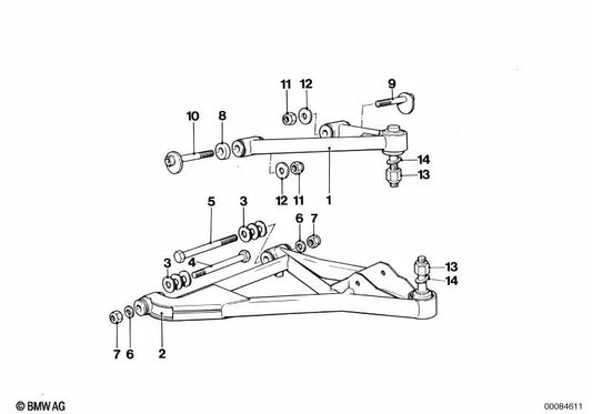 Linker Querlenker für BMW E46, F30, F80 (OEM 31122160797). Original BMW