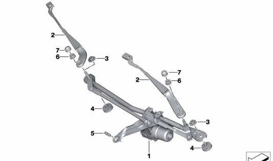 Brazo del limpiaparabrisas para BMW Z4 G29 (OEM 61619465120). Original BMW