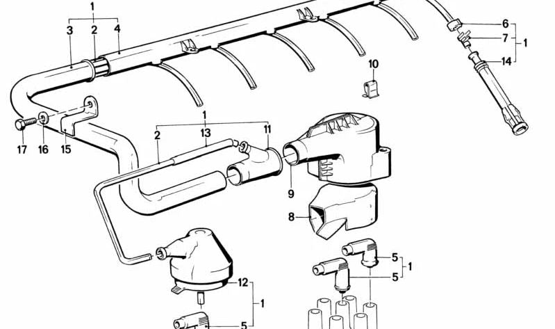 Pieza Aislante para BMW Serie 3 E21, E30, Serie 5 E28 (OEM 12121287737). Original BMW.