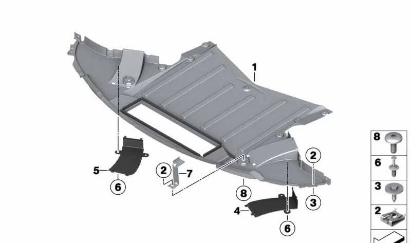 Soporte para BMW F10, F06, F12, F13 (OEM 51758048499). Original BMW