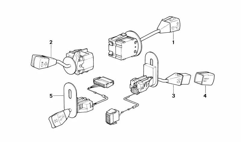 Interruptor Ajuste de Columna de Dirección para BMW E34, E32, E31 (OEM 61311383992). Original BMW