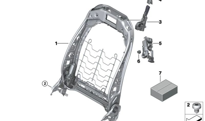 Unité de déverrouillage droite OEM 52107498798 pour BMW G14, G15. BMW d'origine.