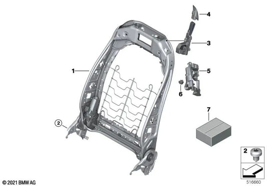 Unidad de liberación izquierda para BMW G14, G15 (OEM 52107498801). Original BMW