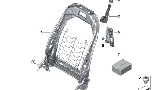 Tampa de liberação do lado esquerdo OEM 52107443303 para BMW G14, G15. BMW originais.