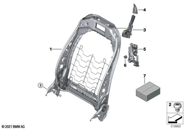 Unidad de desbloqueo izquierda para BMW Serie 8 G14, G15 (OEM 52107498797). Original BMW