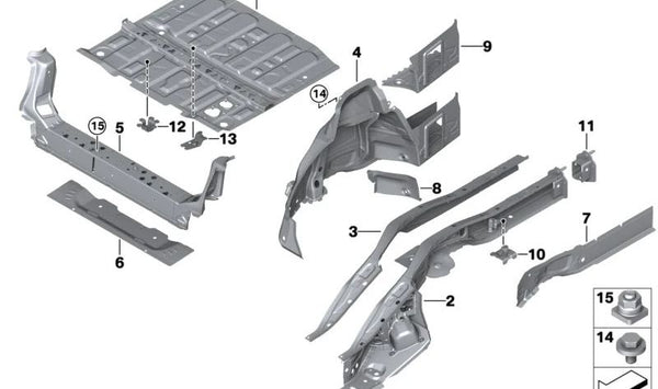 Fondo de maletero OEM 41009622292 para BMW X3 G01, X4 G02. Original BMW.