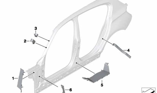 Estribo exterior OEM 41007248643 para BMW F20. Original BMW.