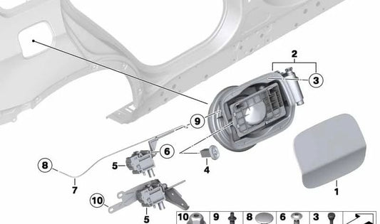 Abdecktopf para BMW X6 E72 (OEM 51177202345). Original BMW