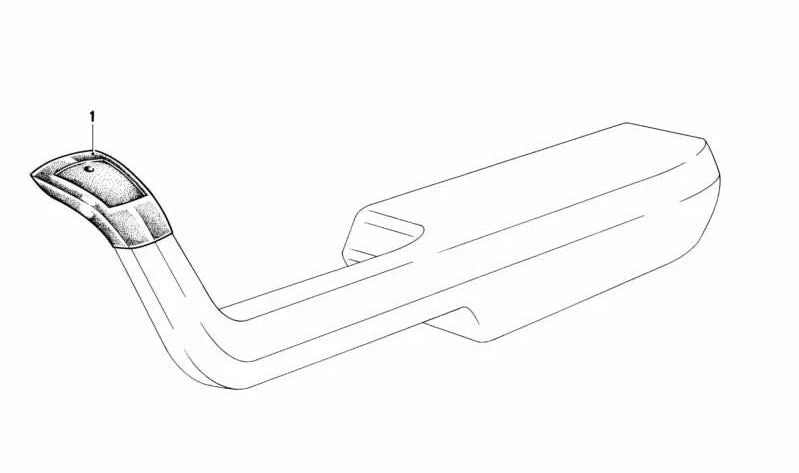 Front Right Upper Armrest OEM 51411831922 for BMW E21, E12. Original BMW.