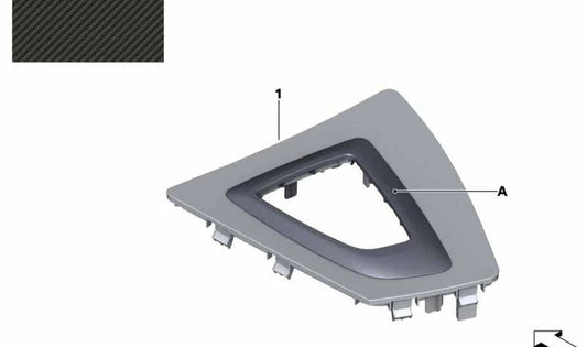 Deling -Abdeckung der zentralen Konsole des Ganghebels für die BMW -Serie 3 F30, F31, F34, 4 F32 -Serie, F33, F36 (OEM 51162343743). Original BMW