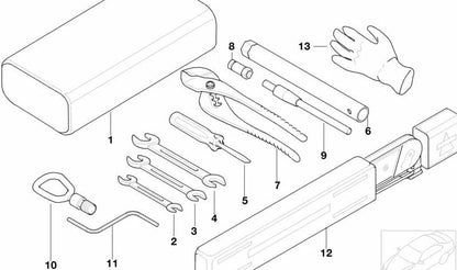 Stift para BMW Serie 3 E21, E30, E36, Serie 5 E12, E28, E34, E39, Serie 7 E23, E32, E38, Serie 8 E31, Z8 E52 (OEM 71111093774). Original BMW.