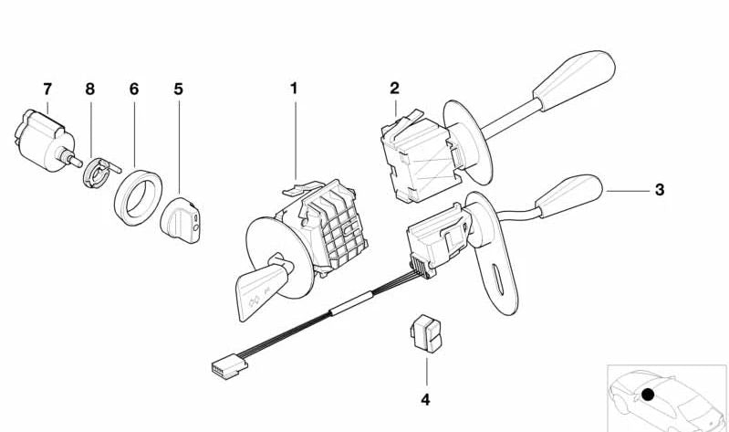 Interruptor de luz para BMW E39, E38, E52 (OEM 61318363683). Original BMW.