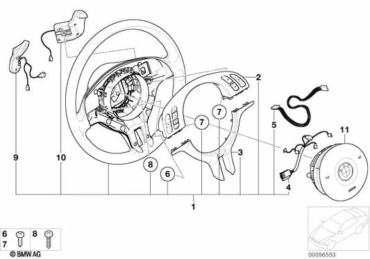 Cubierta para BMW E46 (OEM 32306760155). Original BMW