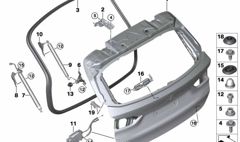 Amortiguador de vibraciones para BMW F48 (OEM 51247444044). Original BMW.